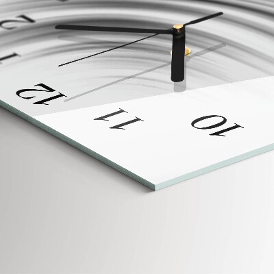 Glass wall clock square Abstraction