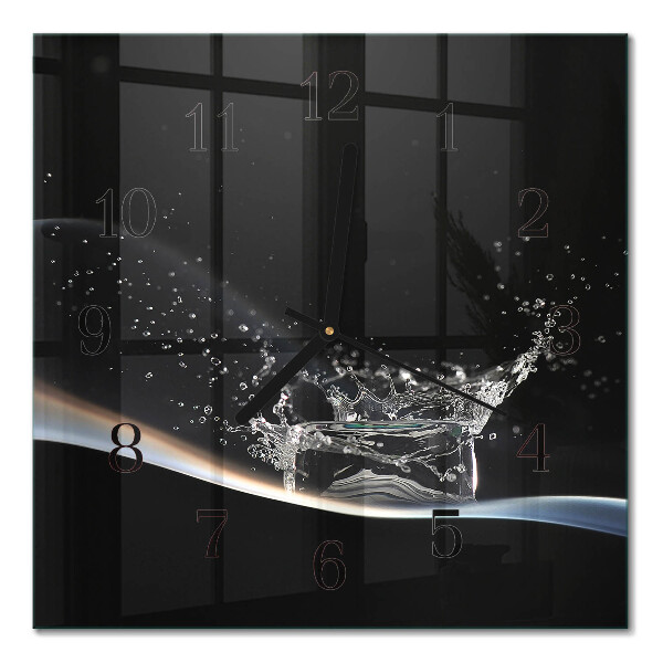 Square wall clock Water