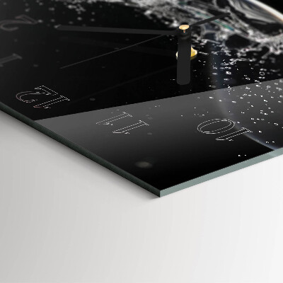 Square wall clock Water