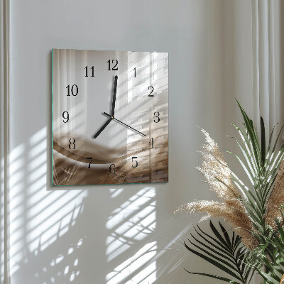 Glass clock square Abstract lines