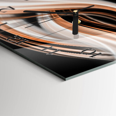 Glass clock square Abstract art
