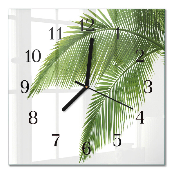 Square wall clock Palm leaves