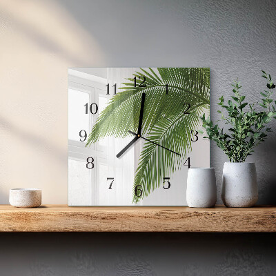 Square wall clock Palm leaves