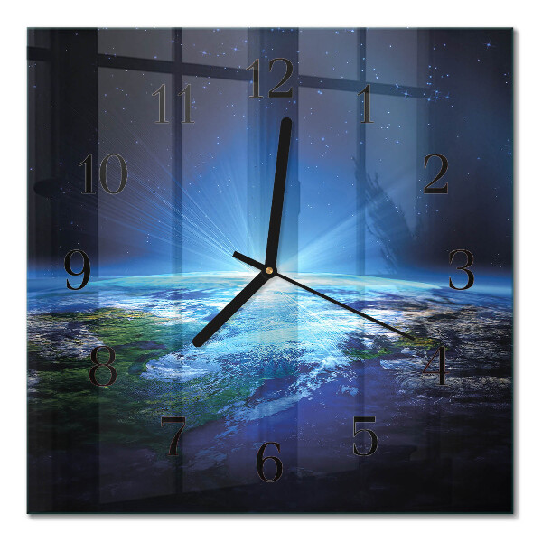 Square kitchen clock Earth's Universe
