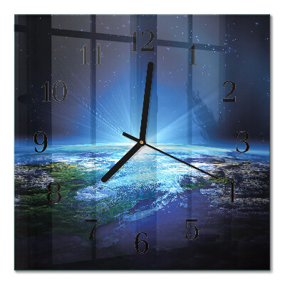 Square kitchen clock Earth's Universe