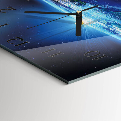 Square kitchen clock Earth's Universe