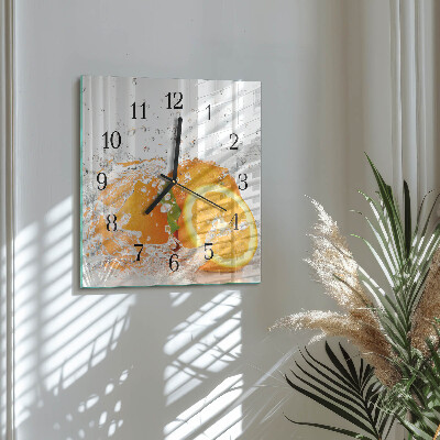 Square kitchen clock Oranges