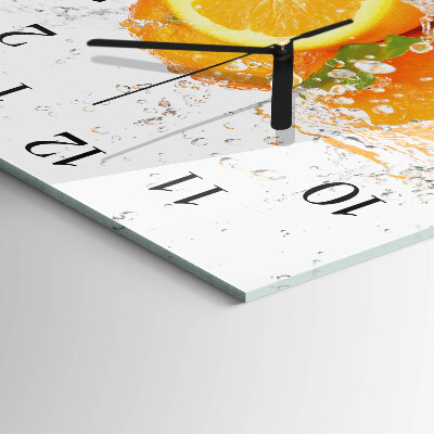 Square kitchen clock Oranges