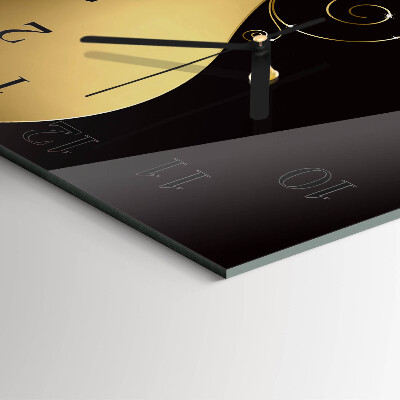 Glass clock square Abstract art