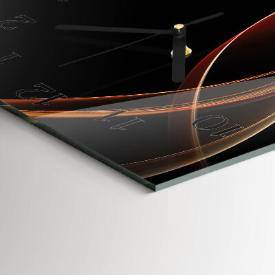 Square wall clock Abstract lines