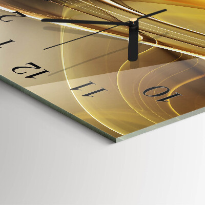 Glass wall clock square Abstract lines