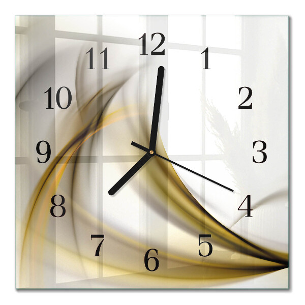 Square wall clock Abstract lines