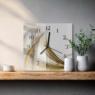 Square wall clock Abstract lines