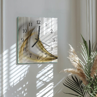 Square wall clock Abstract lines