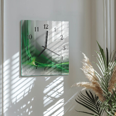 Square kitchen clock Abstract lines