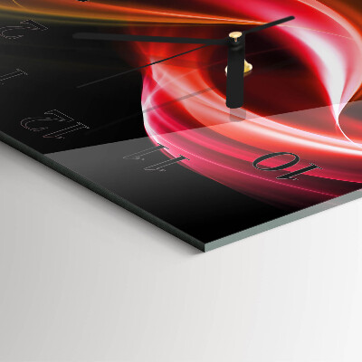 Glass wall clock square Abstract lines