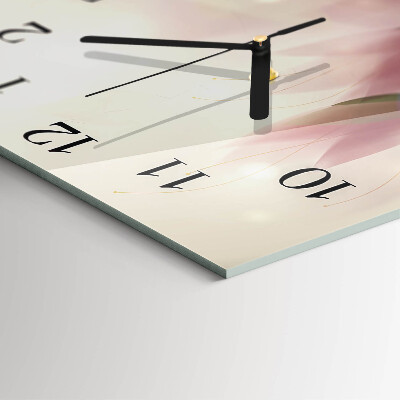 Square wall clock Flowers