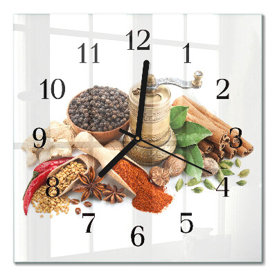 Square wall clock Spices