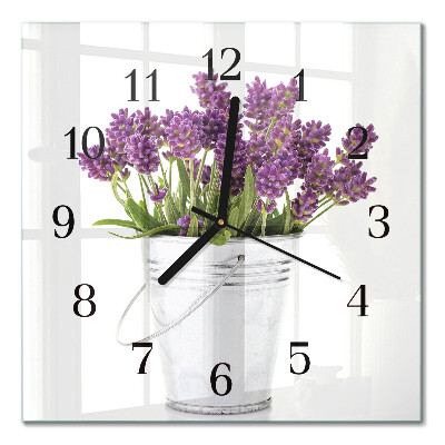 Square wall clock Lavender