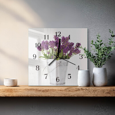 Square wall clock Lavender
