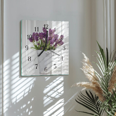 Square wall clock Lavender