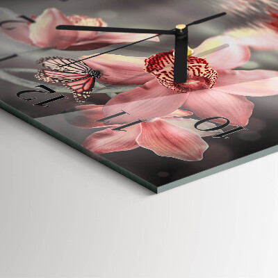 Square kitchen clock Orchid