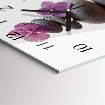 Square kitchen clock Spa stones