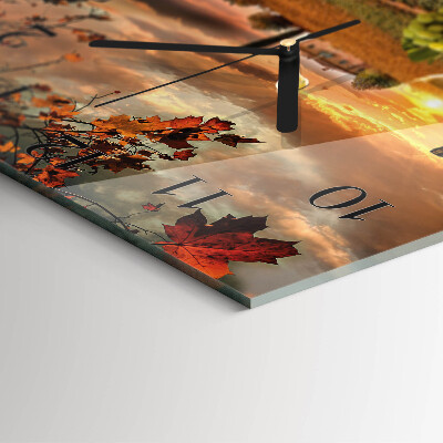 Square wall clock Nature wine