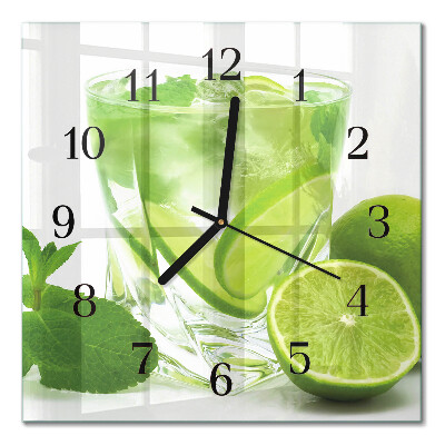 Square wall clock Calcium carbonate