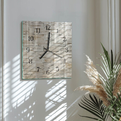 Square wall clock Stone wall