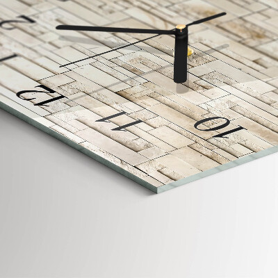 Square wall clock Stone wall