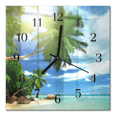 Square wall clock Palm Island