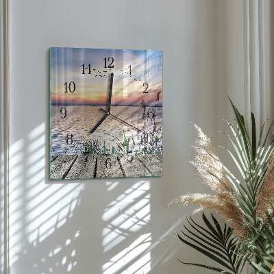 Square kitchen clock Lake