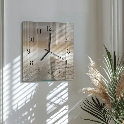 Glass clock square Pier