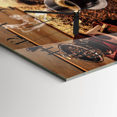 Square kitchen clock Coffee beans