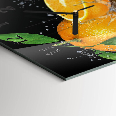 Square wall clock Oranges