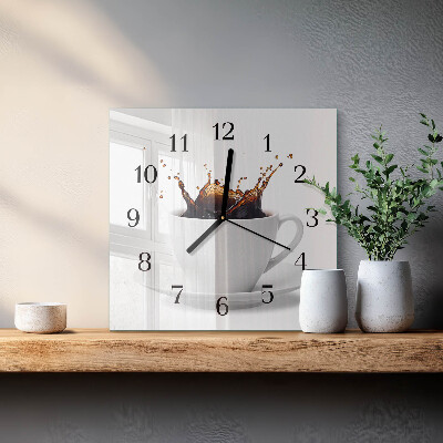 Square wall clock Coffee