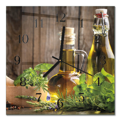 Square kitchen clock Oil