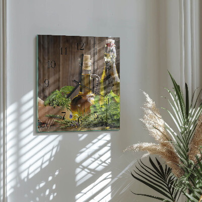 Square kitchen clock Oil