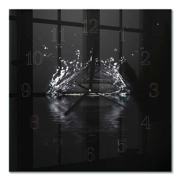 Square wall clock Water