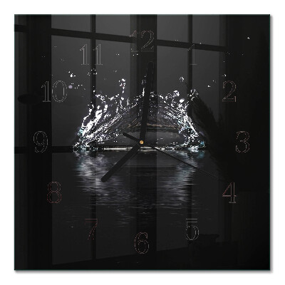 Square wall clock Water