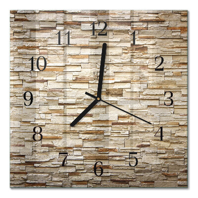 Glass wall clock square Clinker