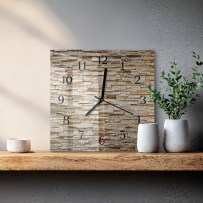 Glass wall clock square Clinker
