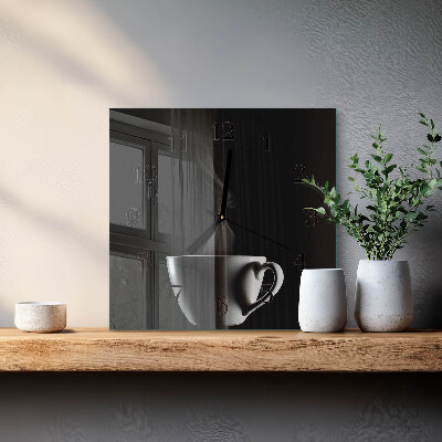 Glass wall clock square Mug