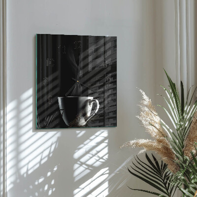 Glass wall clock square Mug