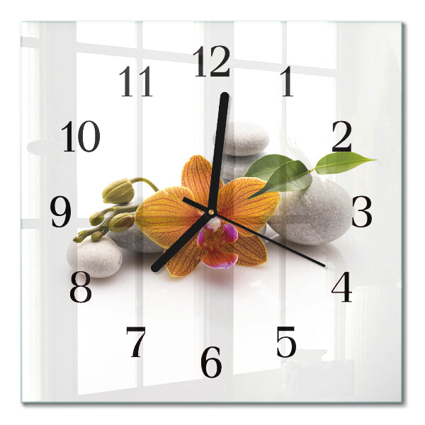 Square wall clock Orchid