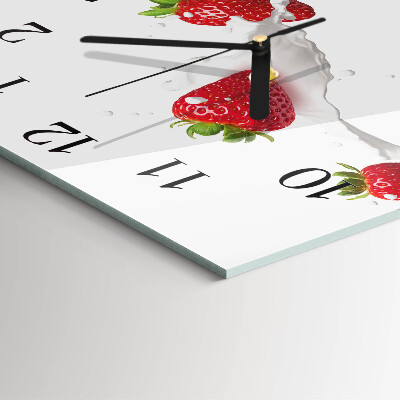 Square kitchen clock Strawberry