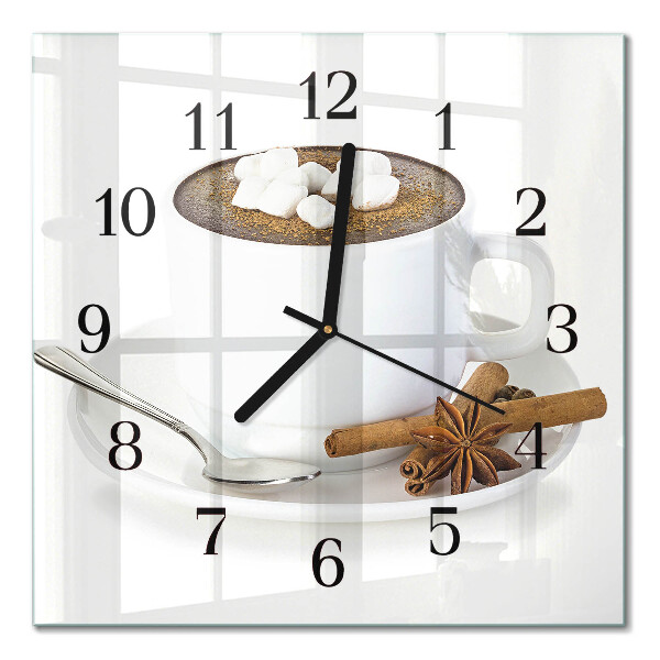 Square wall clock Chocolate