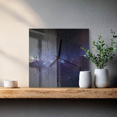 Square kitchen clock Galaxy