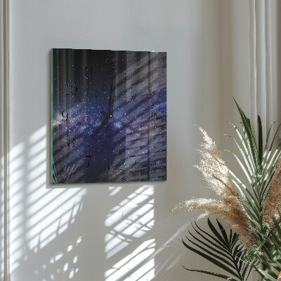 Square kitchen clock Galaxy